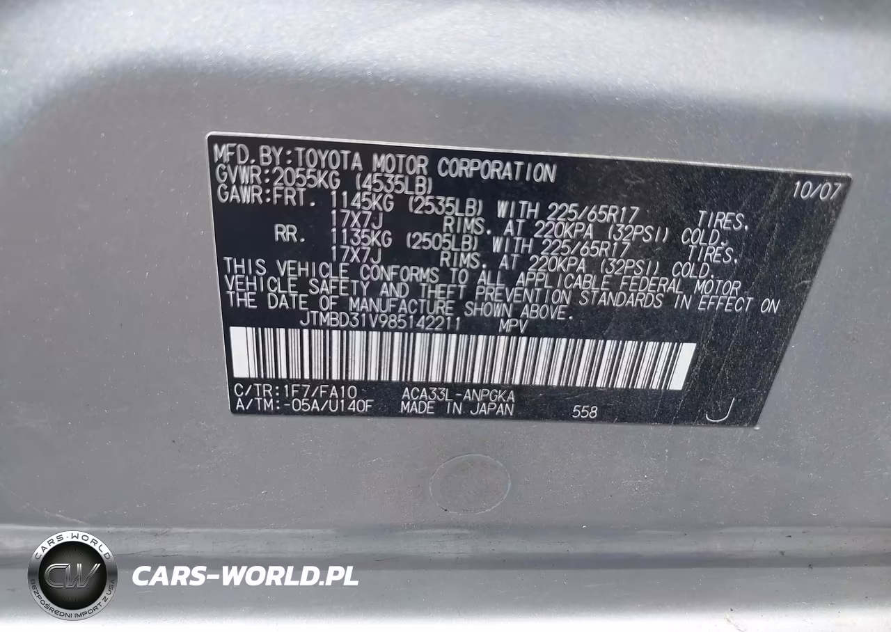 2008 Toyota Rav4 Limited VIN:JTMBD31V985142211 - 9