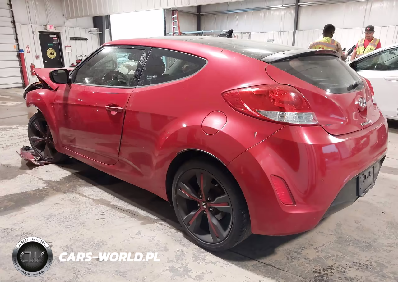 2014 Hyundai Veloster Base W-Red VIN:KMHTC6AD6EU190553 - 3