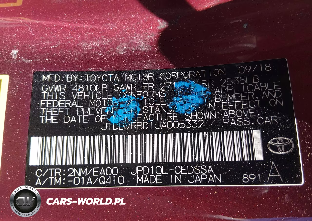 2018 Toyota Mirai VIN:JTDBVRBD1JA005332 - 9