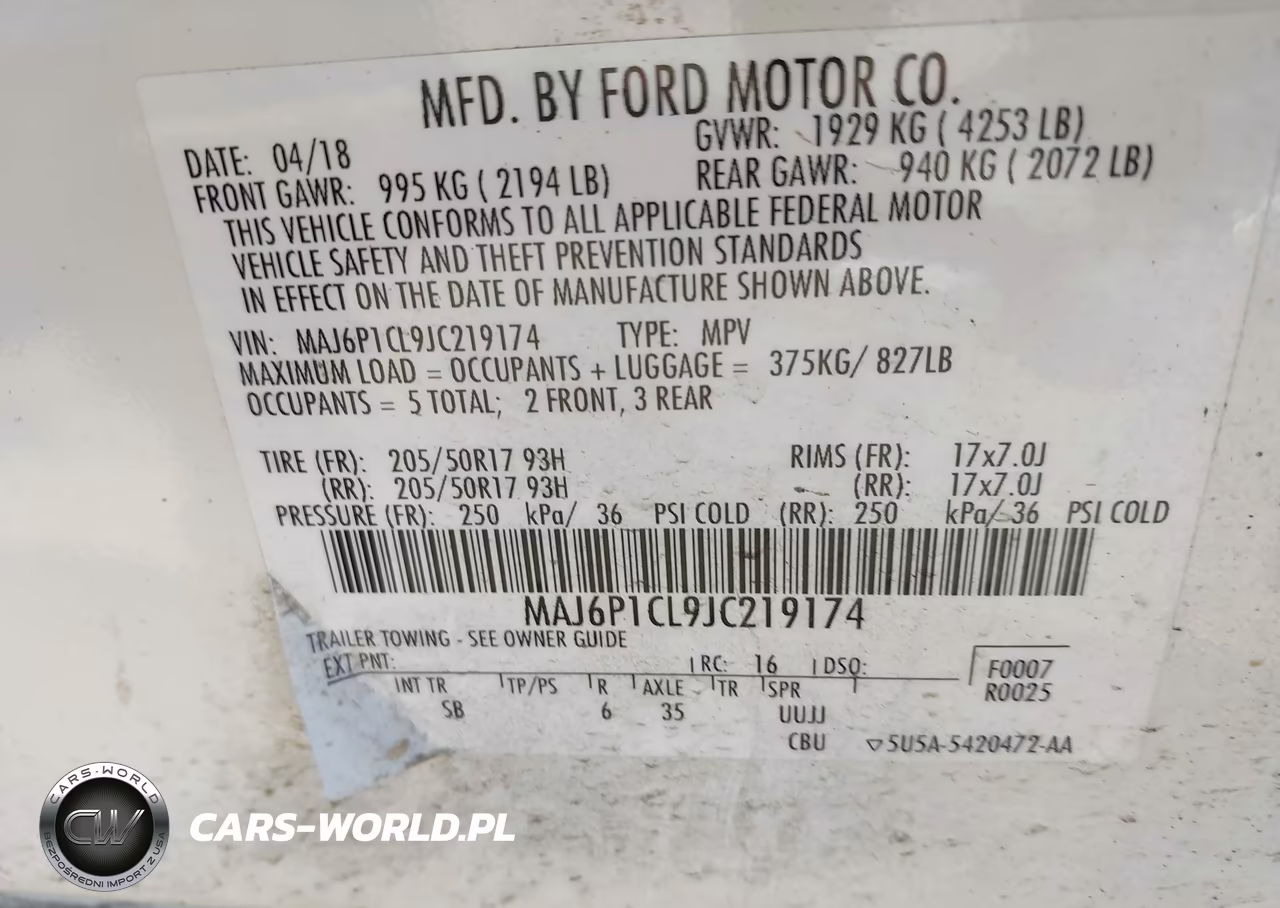 2018 Ford Ecosport Ses VIN:MAJ6P1CL9JC219174 - 9