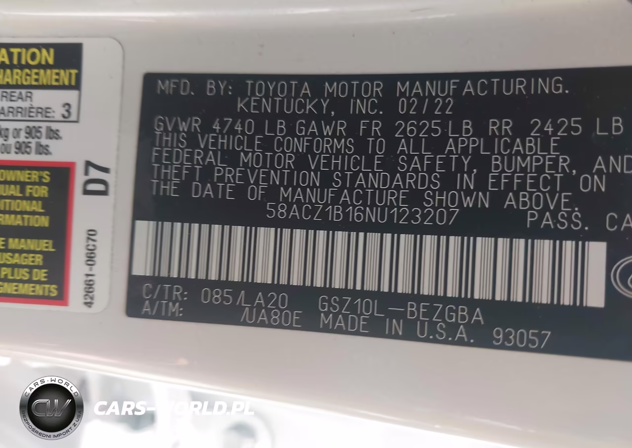 2022 Lexus Es 350 VIN:58ACZ1B16NU123207 - 9
