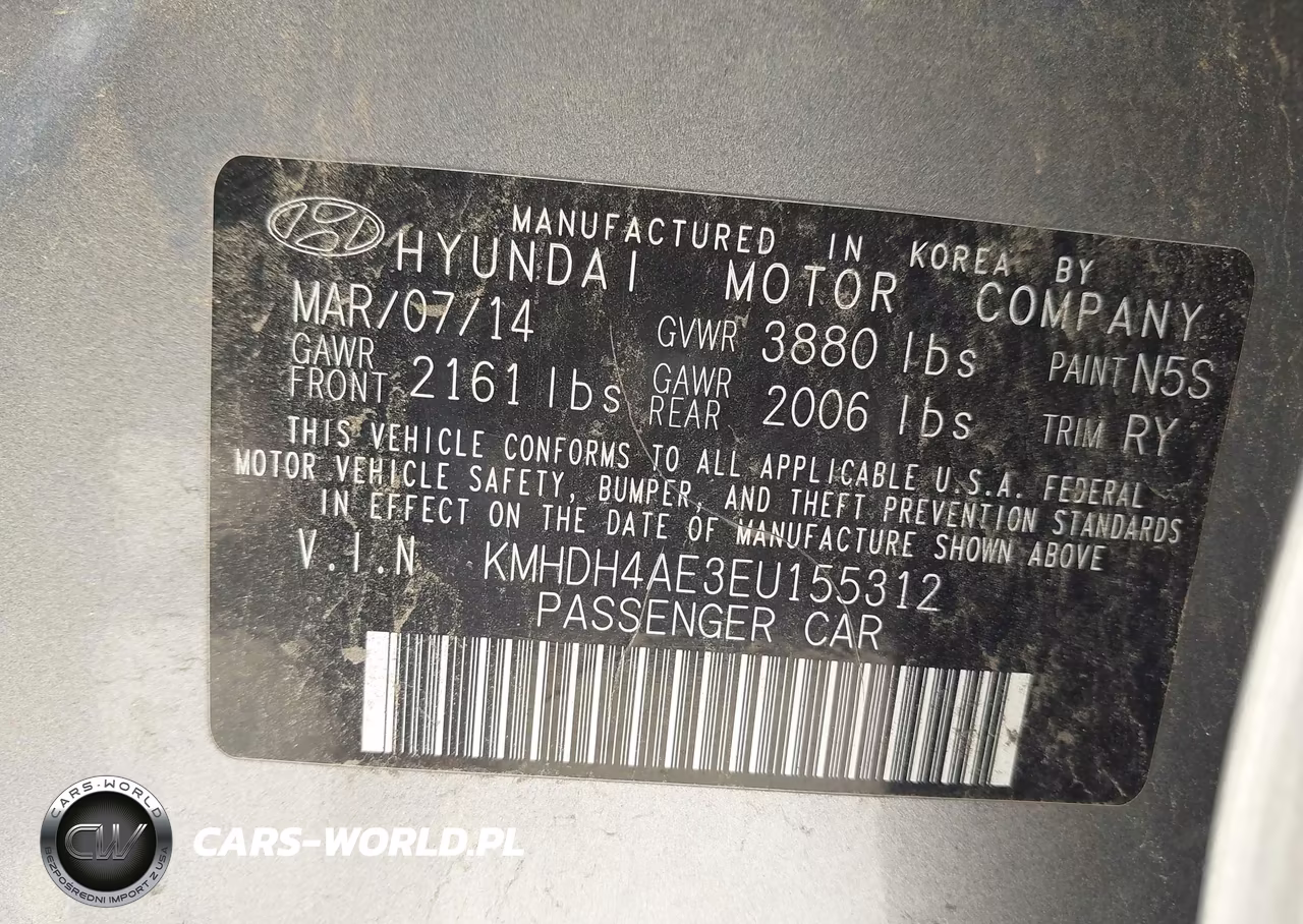 2014 Hyundai Elantra Limited VIN:KMHDH4AE3EU155312 - 9