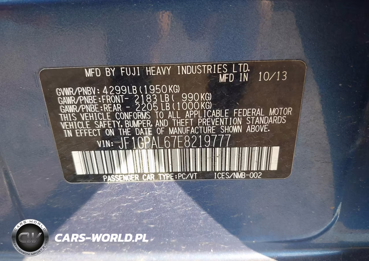 2014 Subaru Impreza 2.0I Sport Premium VIN:JF1GPAL67E8219777 - 9