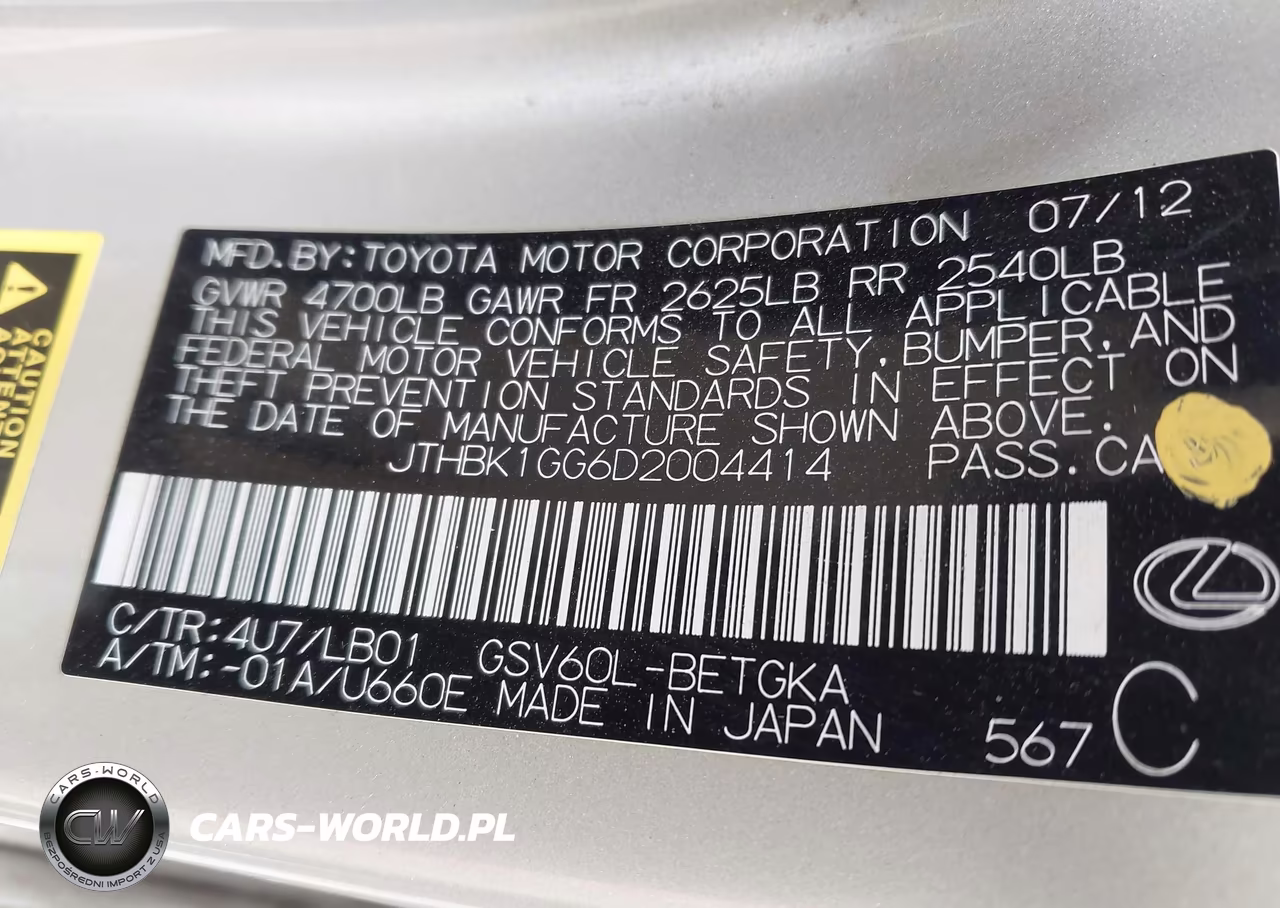 2013 Lexus Es 350 VIN:JTHBK1GG6D2004414 - 9