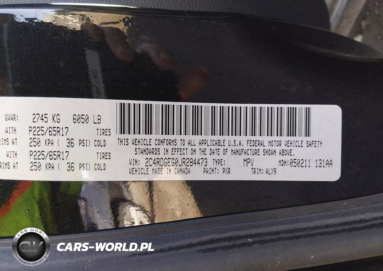 2018 Dodge Grand Caravan Gt VIN:2C4RDGEG0JR284473 - 9