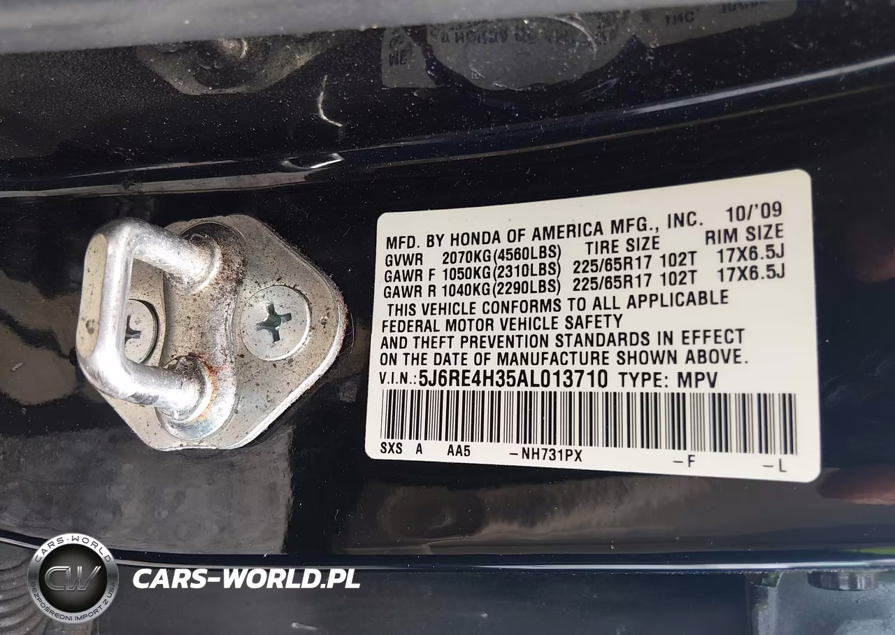 2010 Honda Cr-V Lx VIN:5J6RE4H35AL013710 - 9