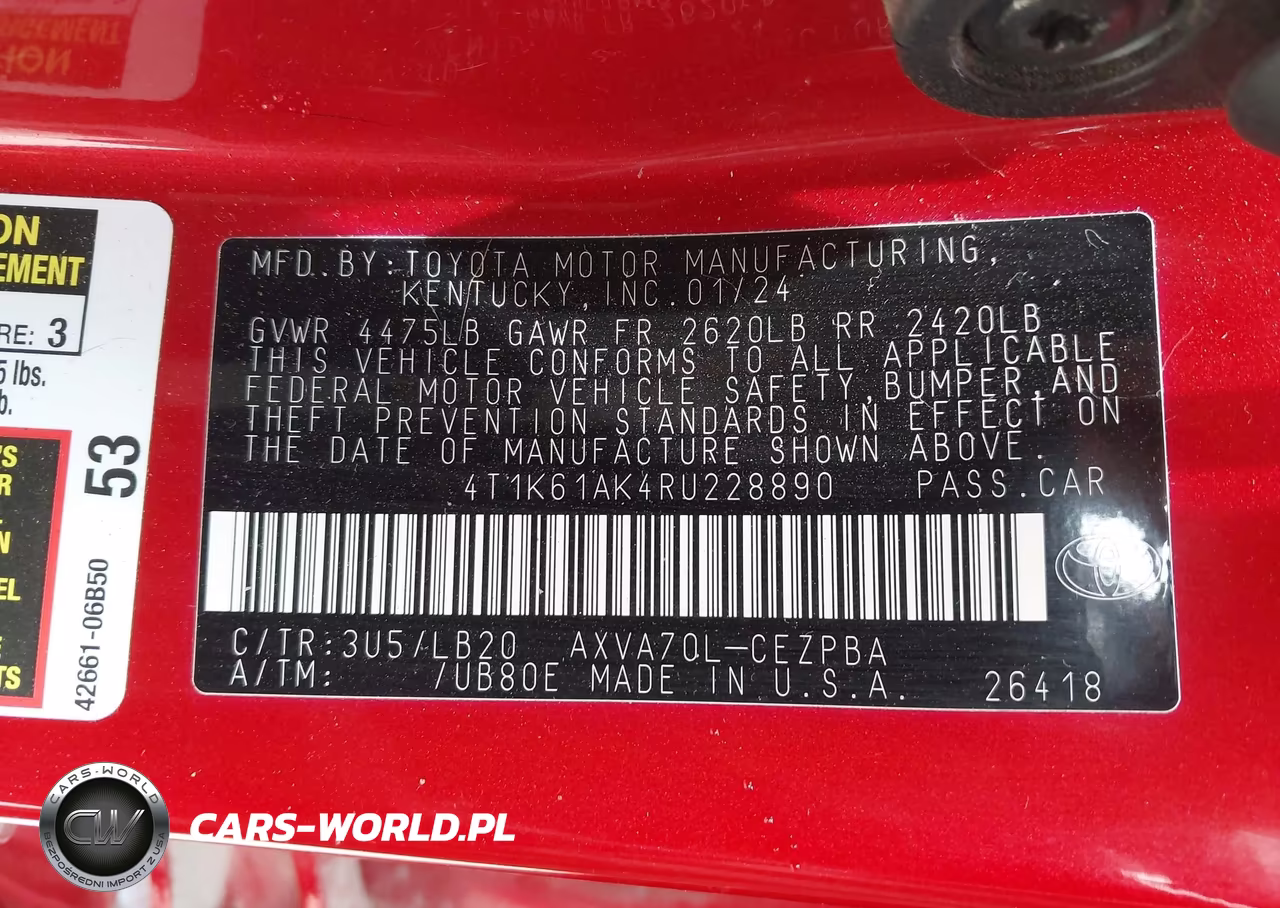 2024 Toyota Camry Xse VIN:4T1K61AK4RU228890 - 9