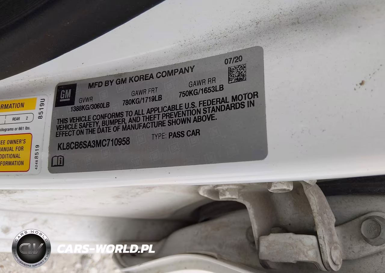 2021 Chevrolet Spark Fwd Ls Automatic VIN:KL8CB6SA3MC710958 - 9