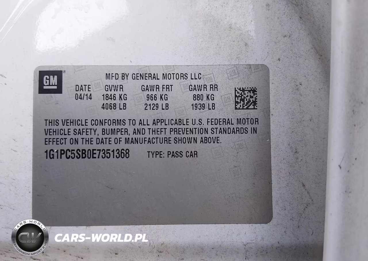2014 Chevrolet Cruze 1Lt Auto VIN:1G1PC5SB0E7351368 - 9