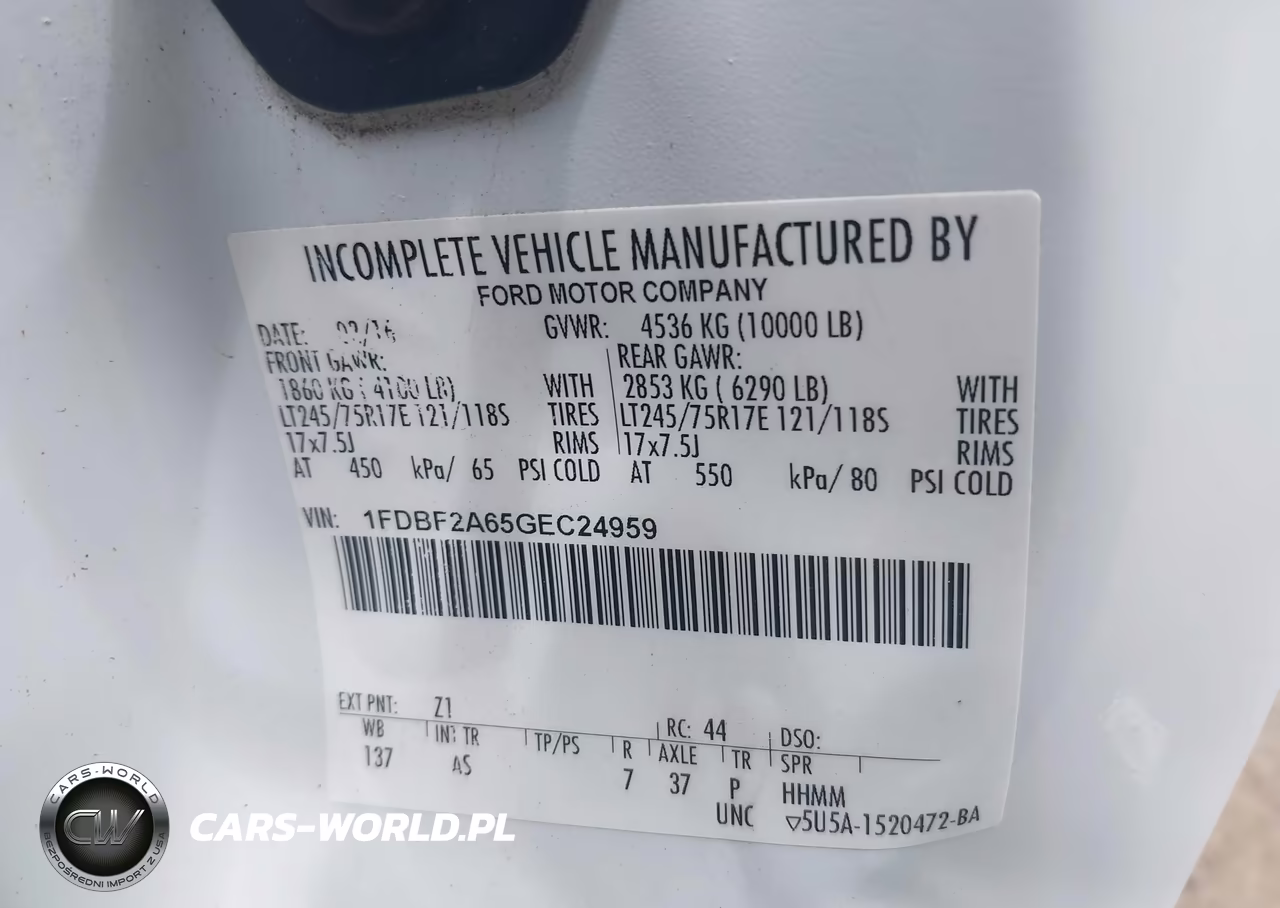 2016 Ford F-250 Xl VIN:1FDBF2A65GEC24959 - 9