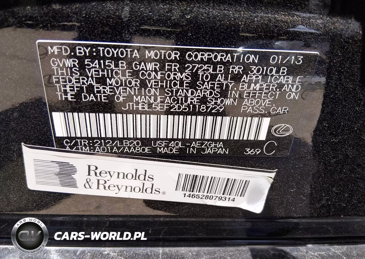 2013 Lexus Ls 460 VIN:JTHBL5EF2D5118729 - 9