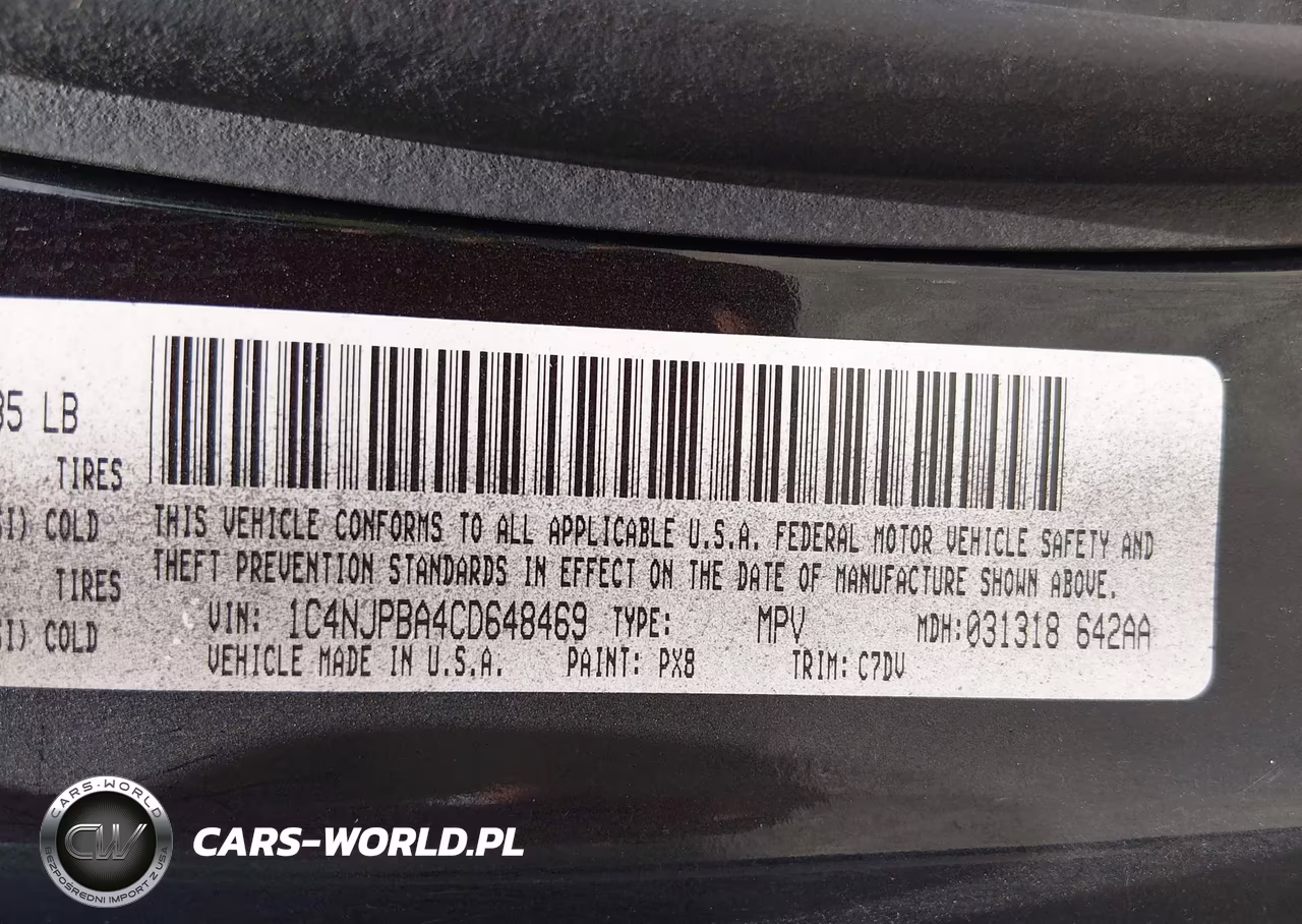 2012 Jeep Patriot Sport VIN:1C4NJPBA4CD648469 - 9