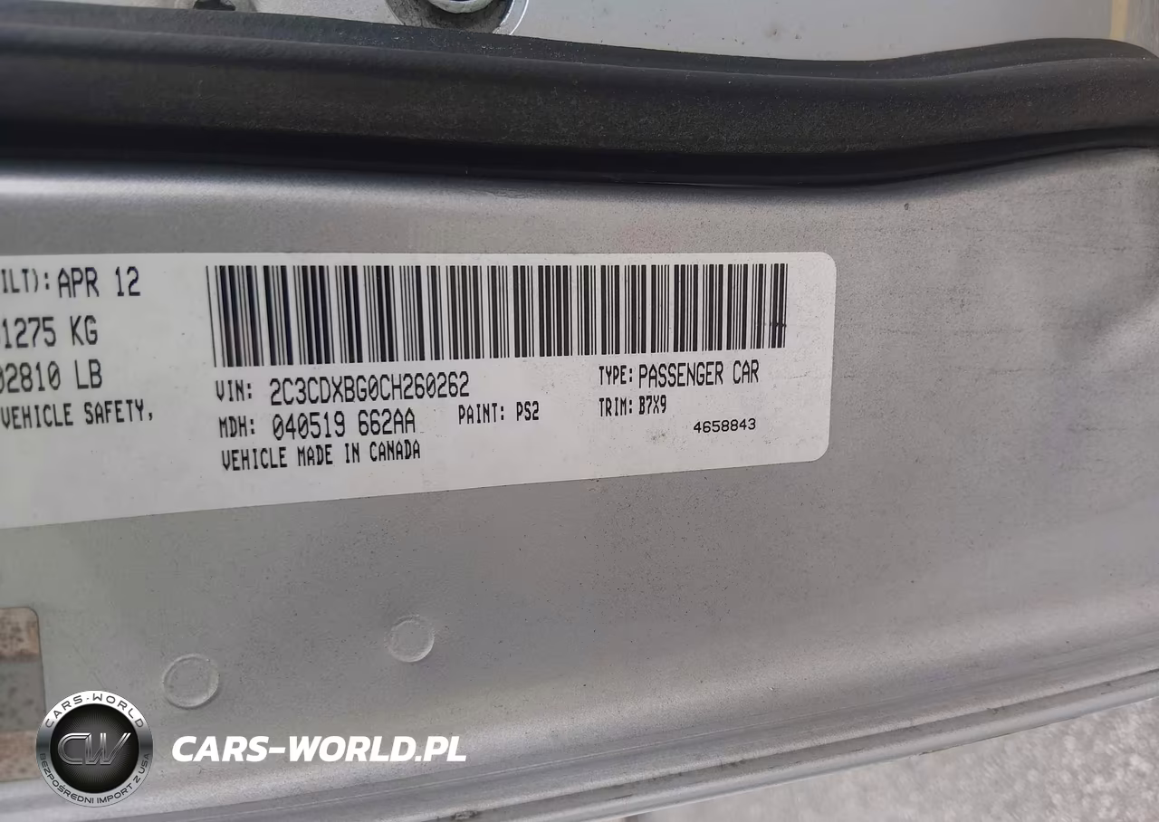 2012 Dodge Charger Se VIN:2C3CDXBG0CH260262 - 9