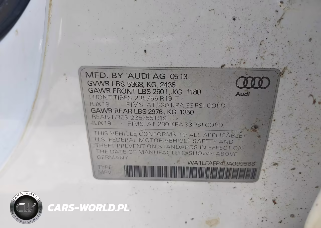 2013 Audi Q5 2.0T Premium VIN:WA1LFAFP4DA099566 - 9