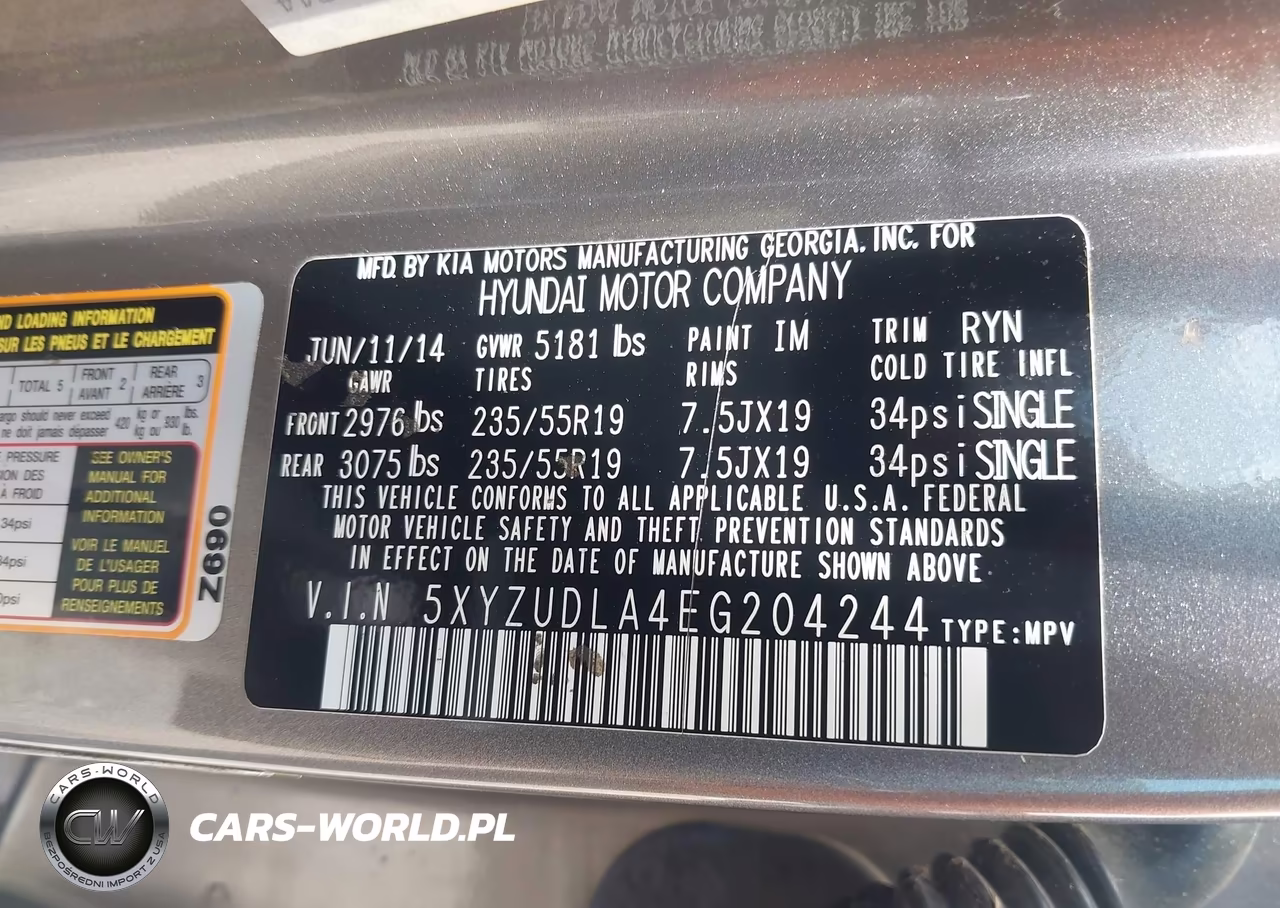 2014 Hyundai Santa Fe Sport 2.0L Turbo VIN:5XYZUDLA4EG204244 - 9