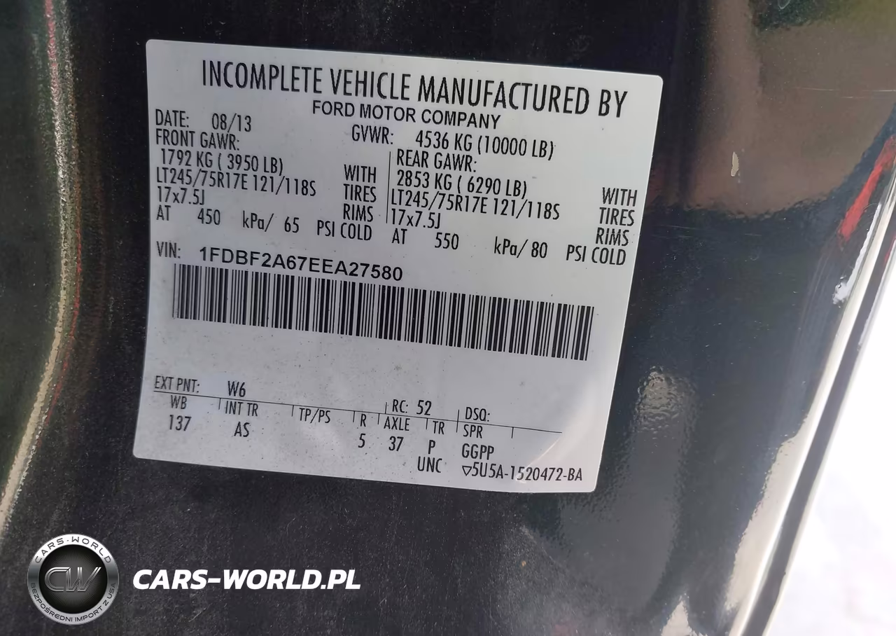 2014 Ford F-250 Xl VIN:1FDBF2A67EEA27580 - 9