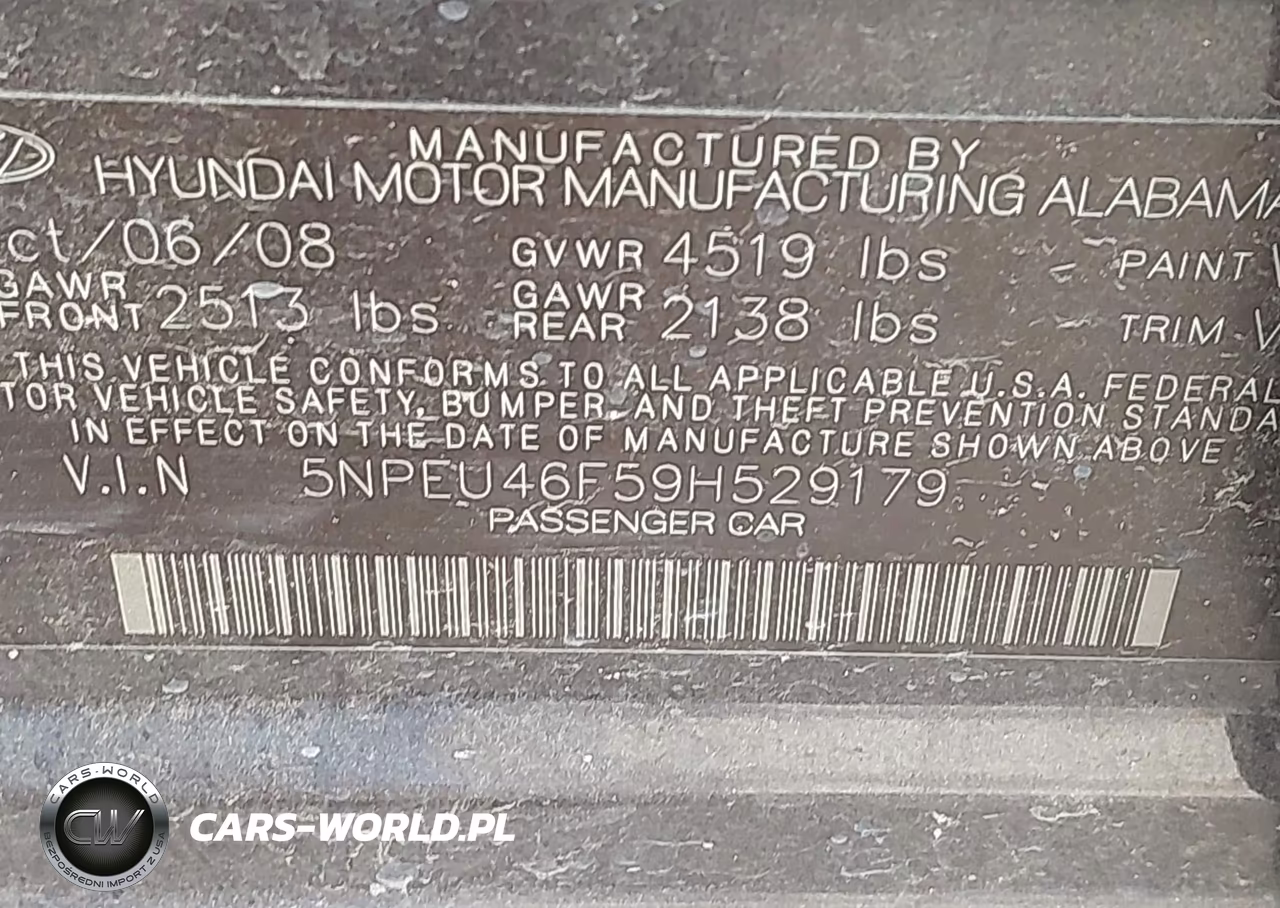 2009 Hyundai Sonata Limited V6 VIN:5NPEU46F59H529179 - 9