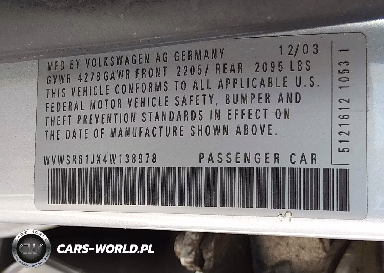 2004 Volkswagen Jetta Gls Tdi VIN:WVWSR61JX4W138978 - 9