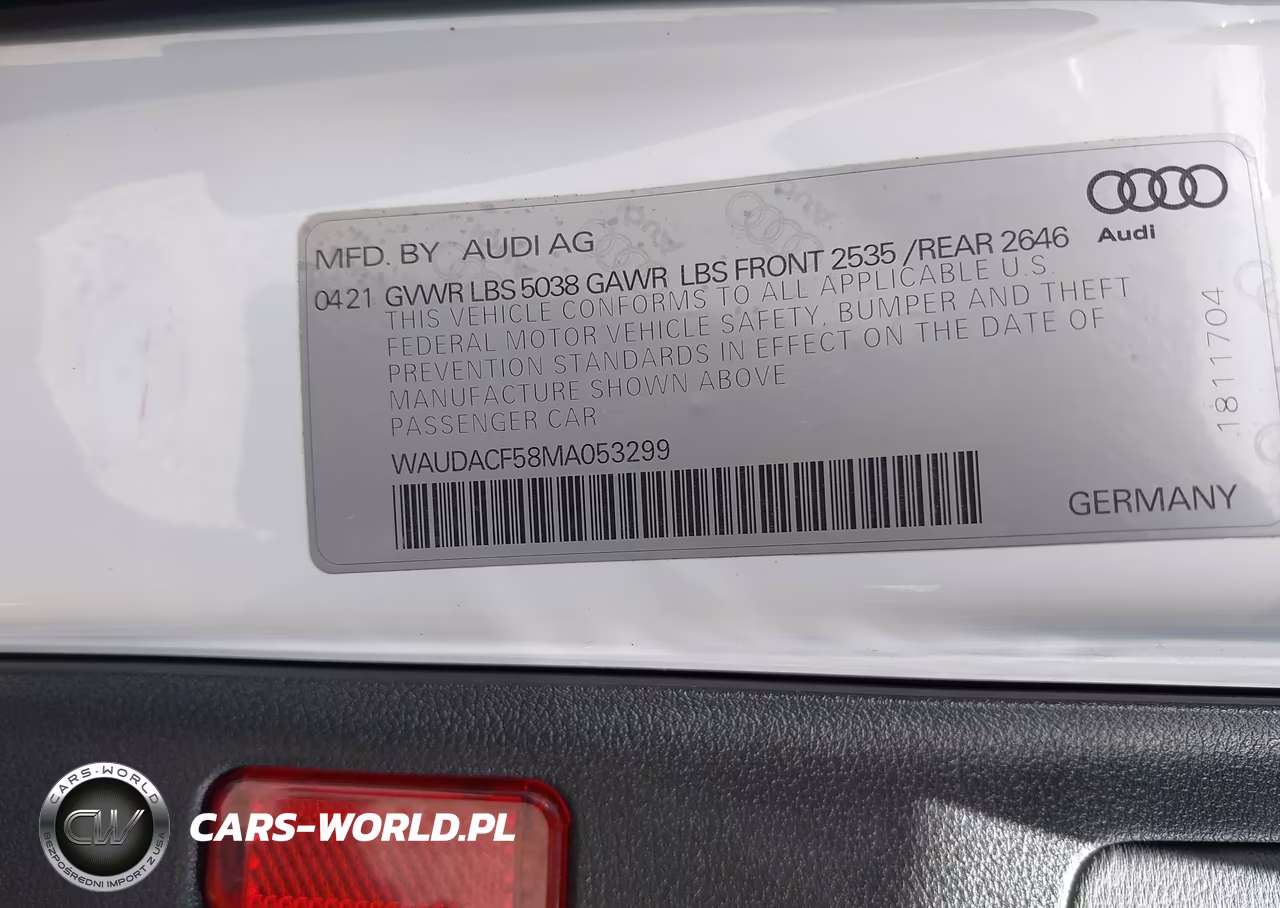 2021 Audi A5 Sportback Premium 45 Tfsi Quattro S Tronic VIN:WAUDACF58MA053299 - 9