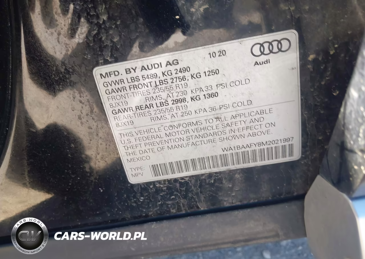 2021 Audi Q5 Premium Plus 45 Tfsi Quattro S Tronic VIN:WA1BAAFY8M2021997 - 9