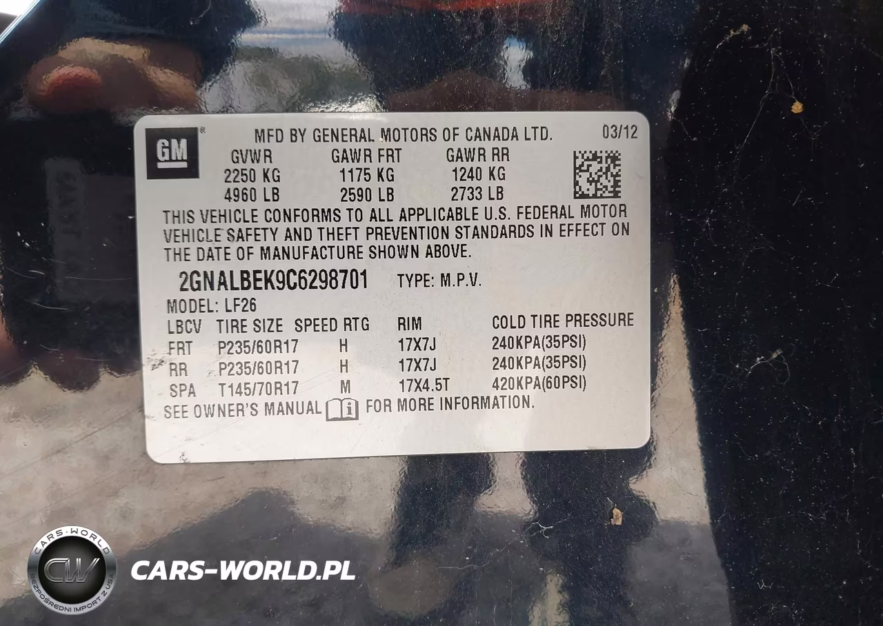 2012 Chevrolet Equinox Ls VIN:2GNALBEK9C6298701 - 9