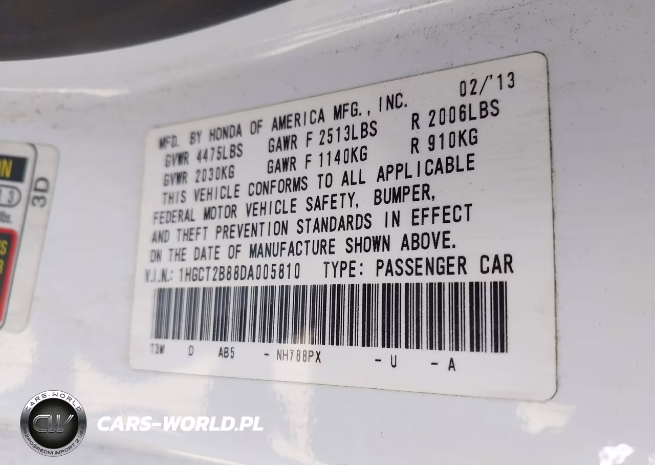 2013 Honda Accord Ex-L V-6 VIN:1HGCT2B88DA005810 - 9