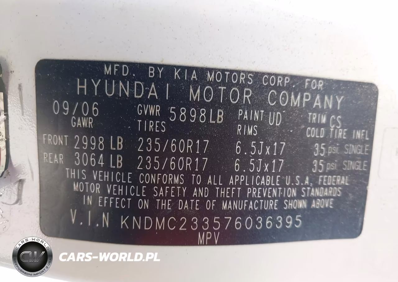 2007 Hyundai Entourage Gls-Limited-Se VIN:KNDMC233576036395 - 9