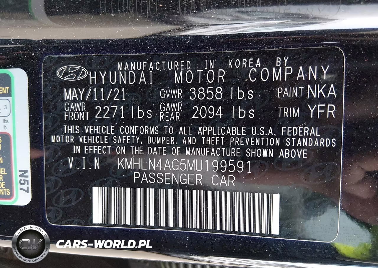 2021 Hyundai Elantra Sel VIN:KMHLN4AG5MU199591 - 9
