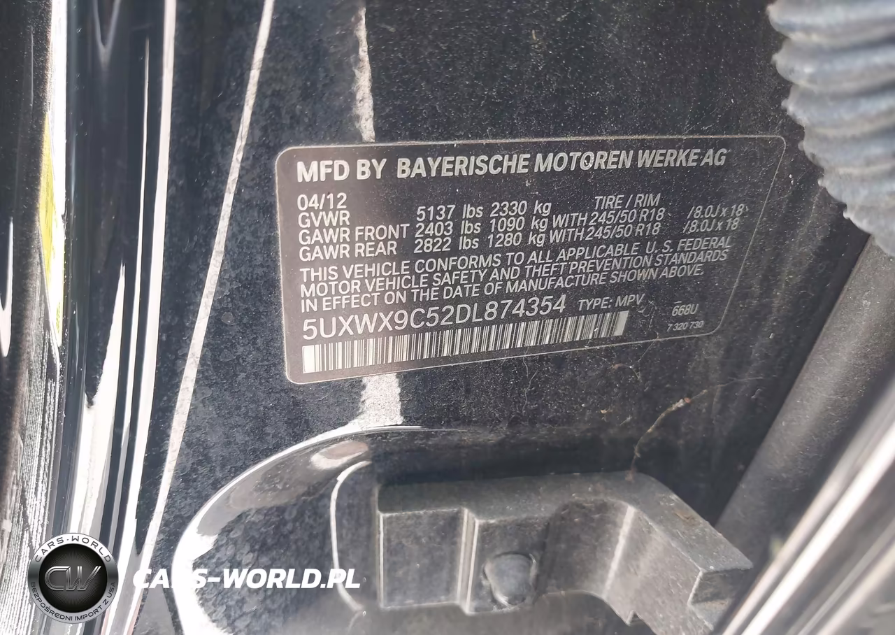 2013 BMW X3 xDrive28I VIN:5UXWX9C52DL874354 - 9