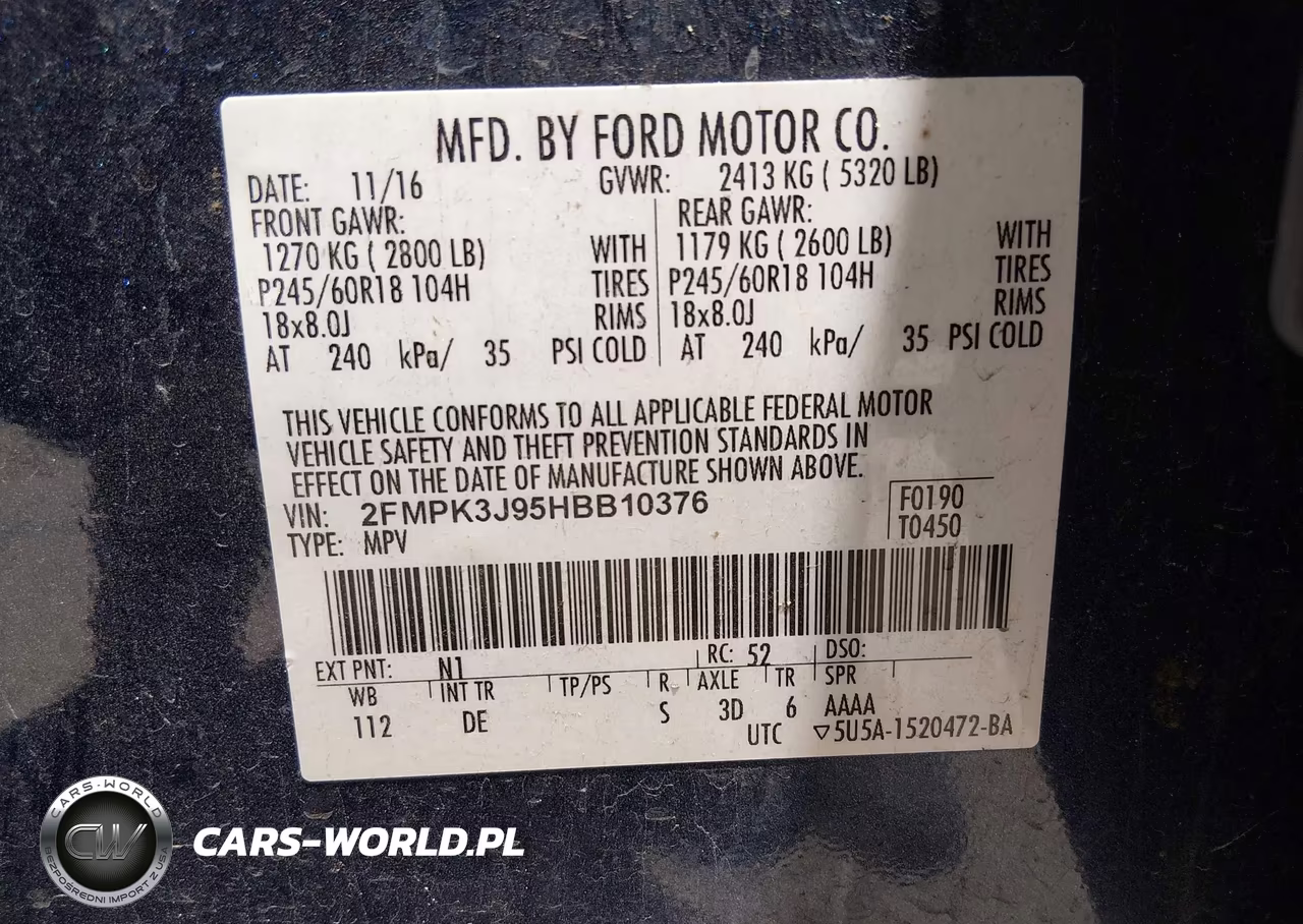 2017 Ford Edge Sel VIN:2FMPK3J95HBB10376 - 9