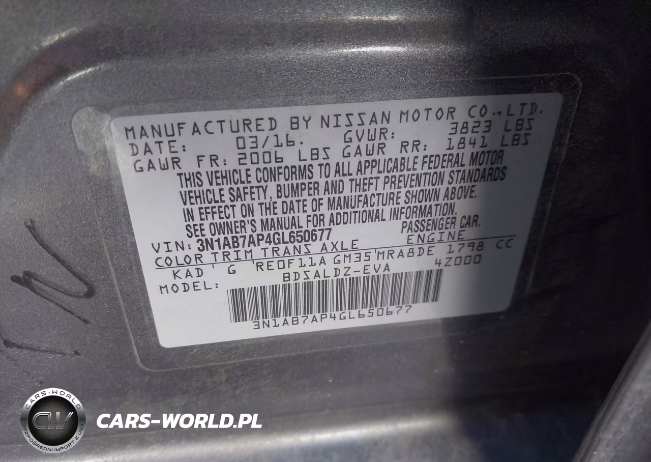 2016 Nissan Sentra Fe+ S-S-Sl-Sr-Sv VIN:3N1AB7AP4GL650677 - 9