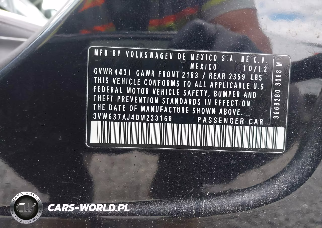 2013 Volkswagen Jetta Hybrid Sel Premium VIN:3VW637AJ4DM233168 - 9