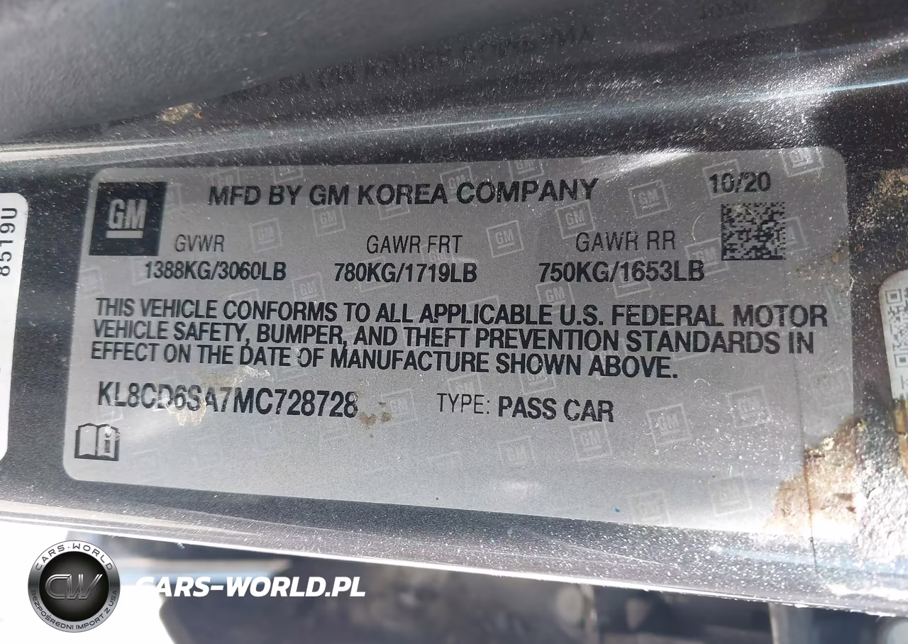 2021 Chevrolet Spark Fwd 1Lt Automatic VIN:KL8CD6SA7MC728728 - 9