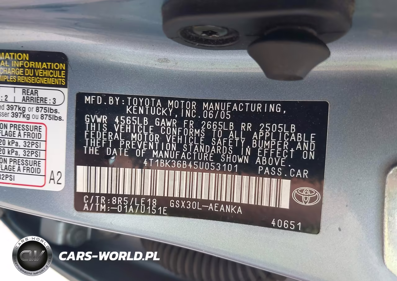 2005 Toyota Avalon Xl VIN:4T1BK36B45U053101 - 9