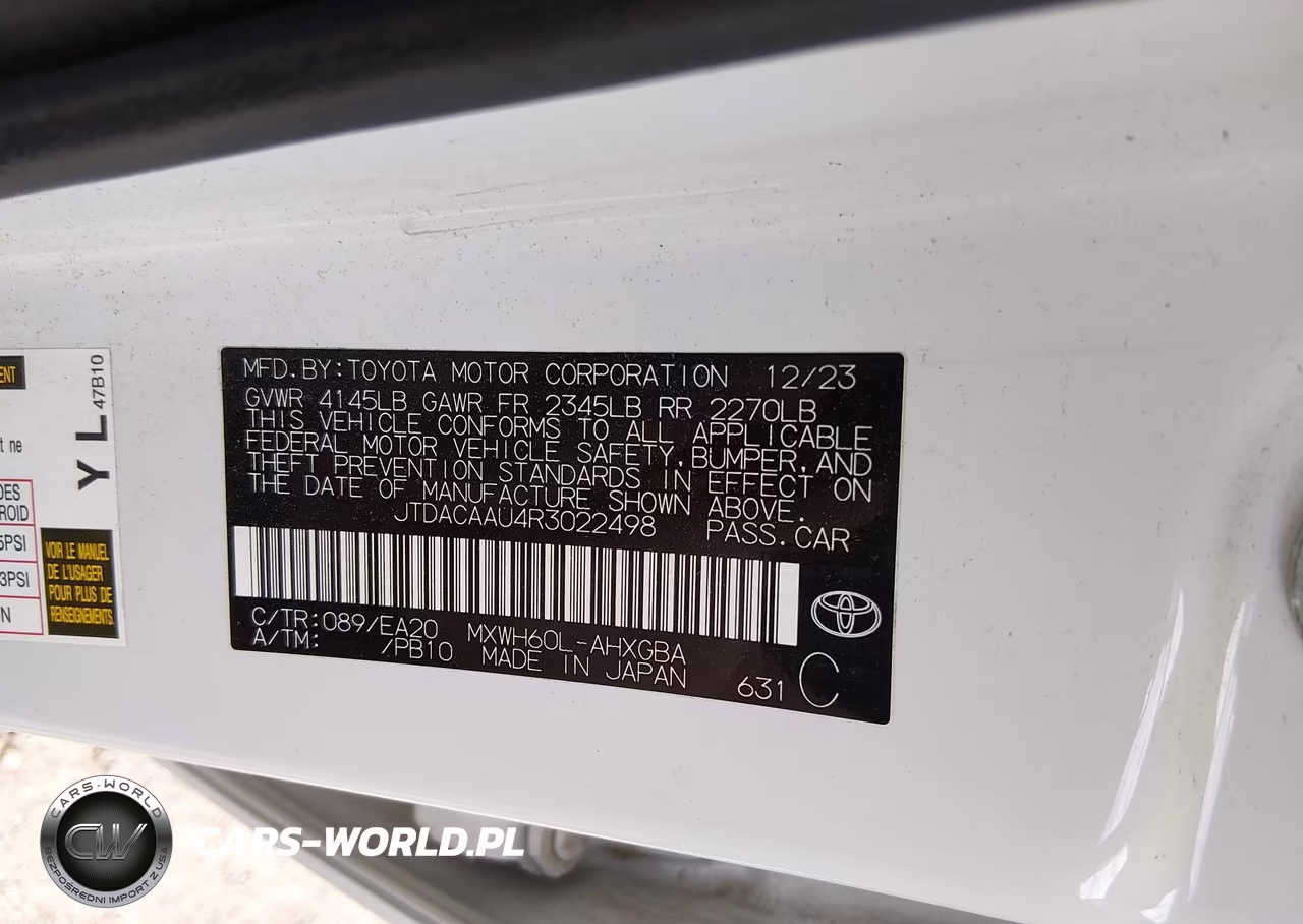 2024 Toyota Prius Xle VIN:JTDACAAU4R3022498 - 9