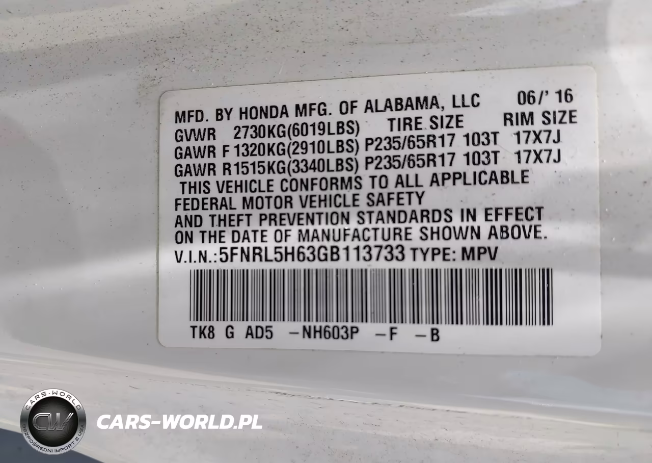 2016 Honda Odyssey Ex-L VIN:5FNRL5H63GB113733 - 9