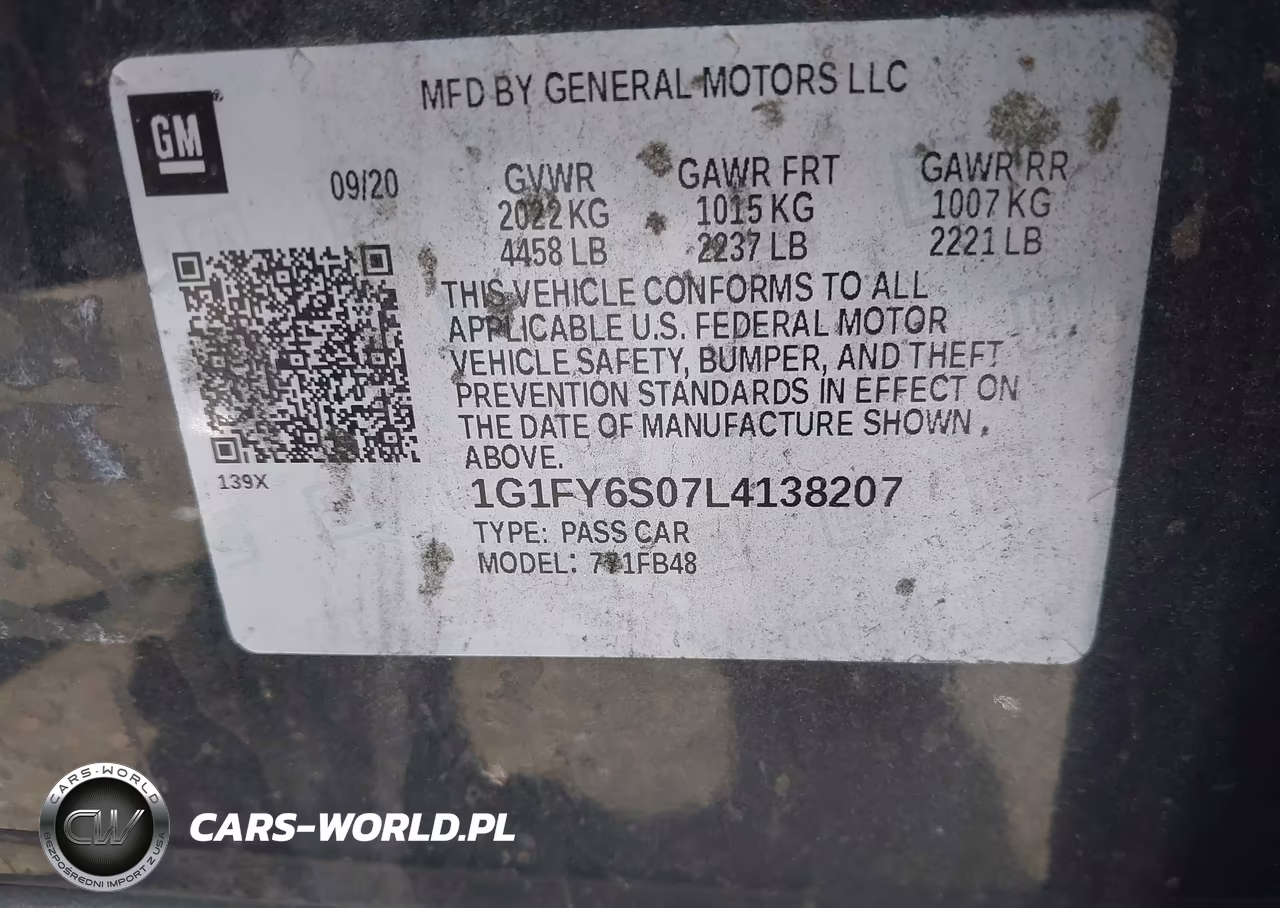 2020 Chevrolet Bolt Ev Fwd Lt VIN:1G1FY6S07L4138207 - 9