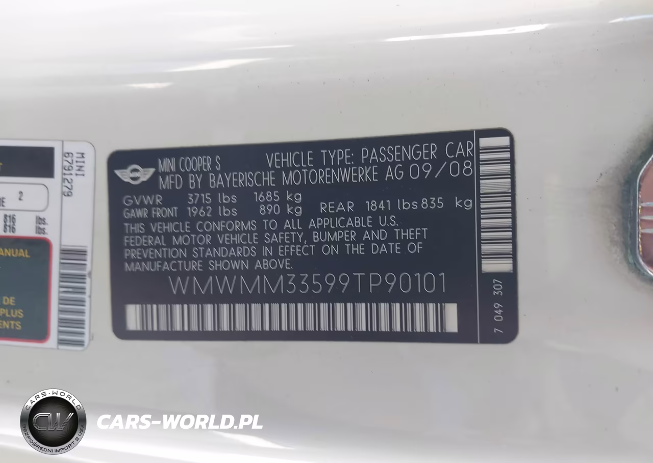 2009 Mini Cooper S Clubman VIN:WMWMM33599TP90101 - 9