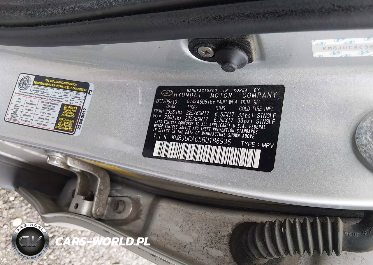 2011 Hyundai Tucson Gls VIN:KM8JUCAC5BU186936 - 9