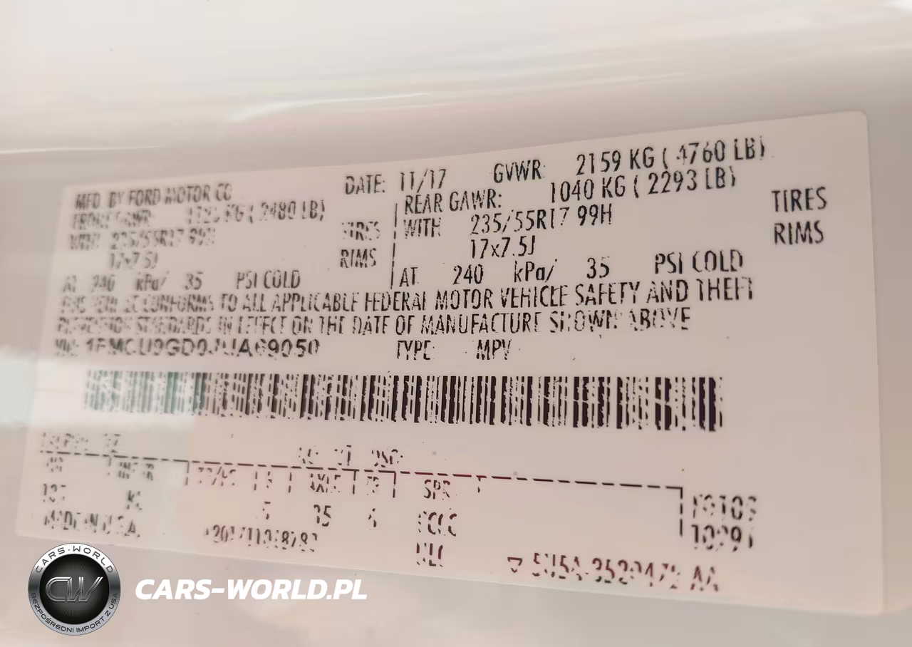 2018 Ford Escape Se VIN:1FMCU9GD0JUA69050 - 9