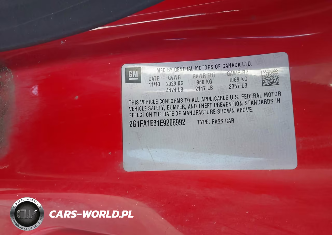 2014 Chevrolet Camaro 2Ls VIN:2G1FA1E31E9208992 - 9