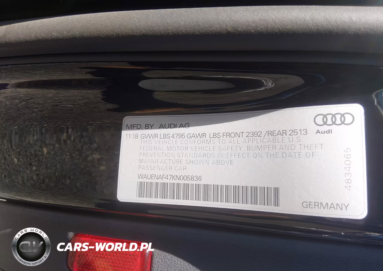 2019 Audi A4 45 Premium VIN:WAUENAF47KN005836 - 9