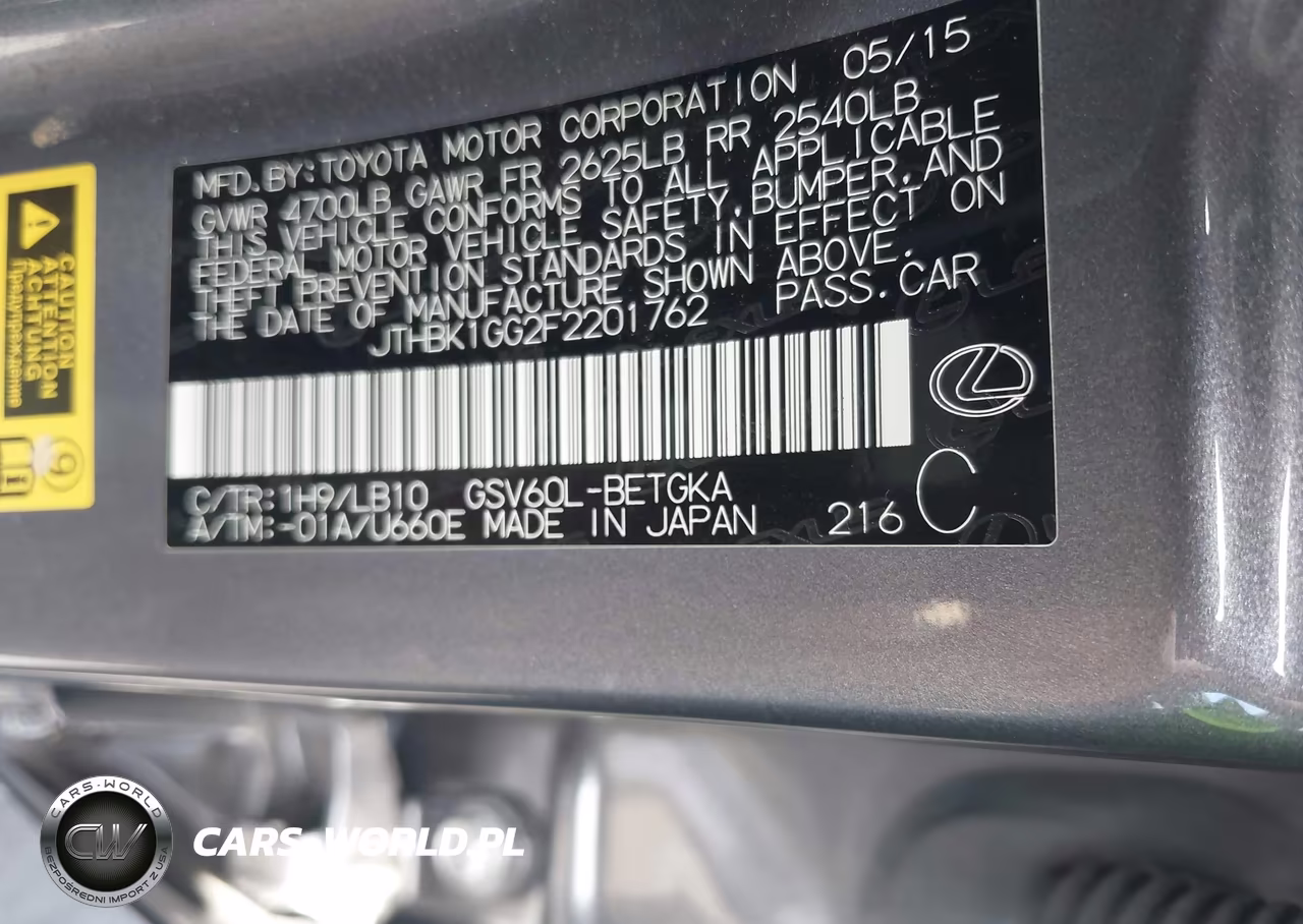 2015 Lexus Es 350 VIN:JTHBK1GG2F2201762 - 9