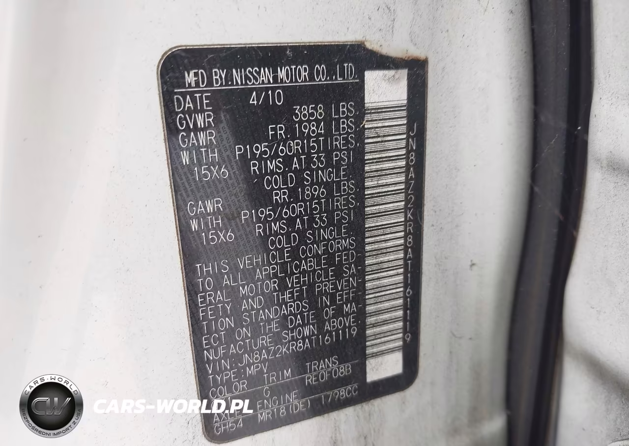 2010 Nissan Cube 1.8S VIN:JN8AZ2KR8AT161119 - 9