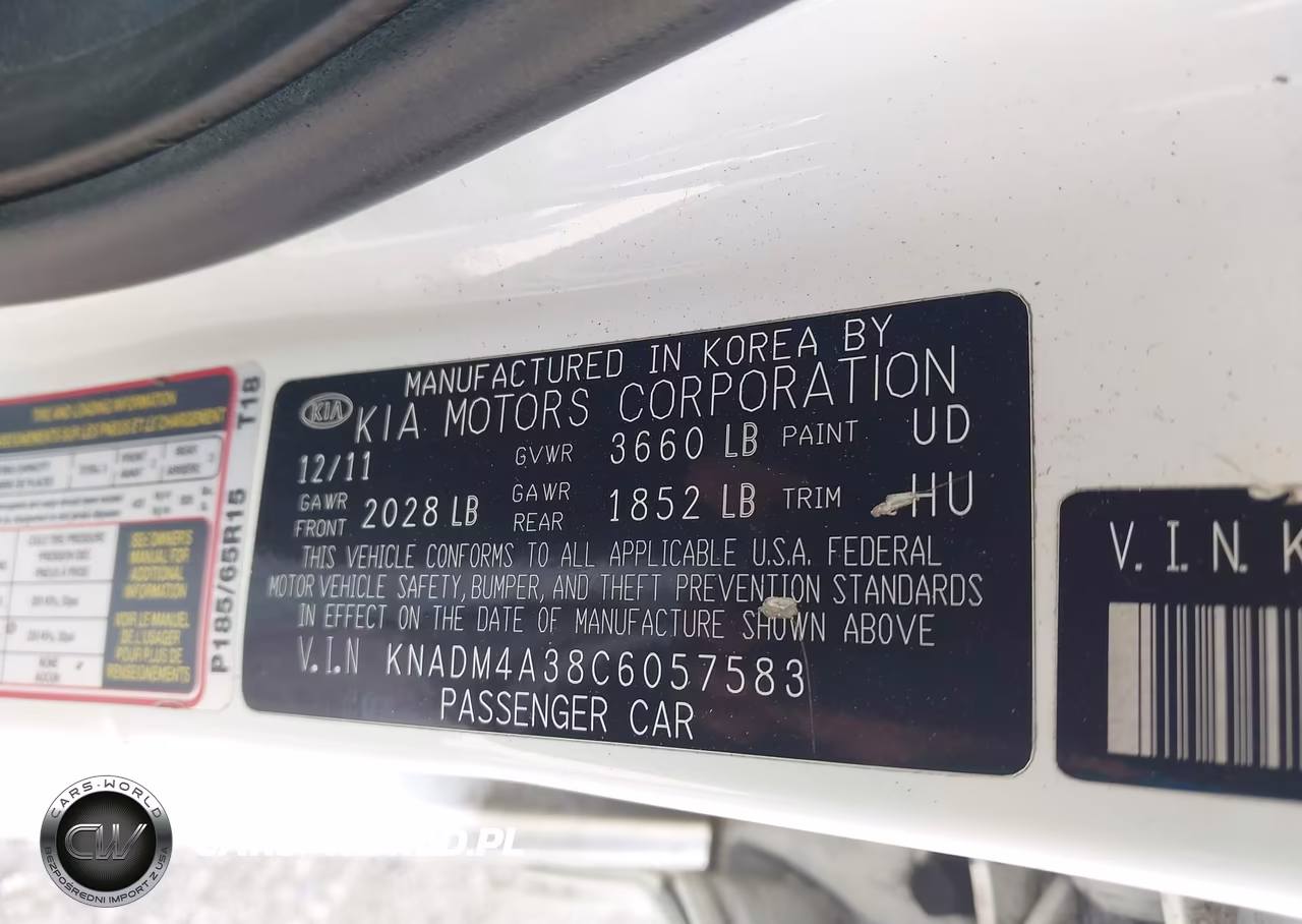 2012 Kia Rio Lx VIN:KNADM4A38C6057583 - 9