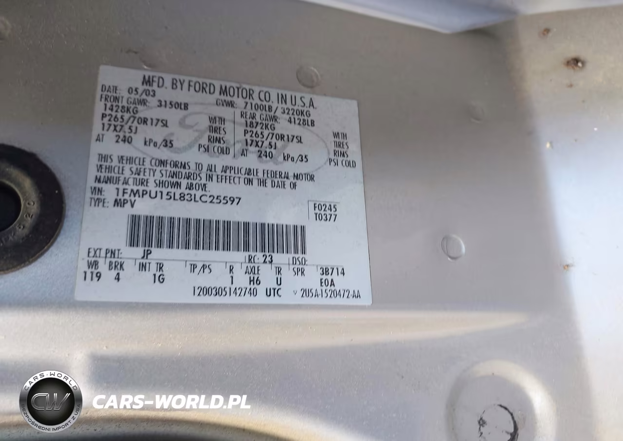 2003 Ford Expedition Xlt VIN:1FMPU15L83LC25597 - 9