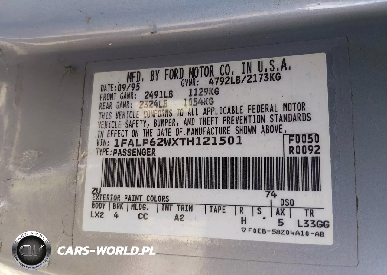 1996 Ford Thunderbird Lx VIN:1FALP62WXTH121501 - 9