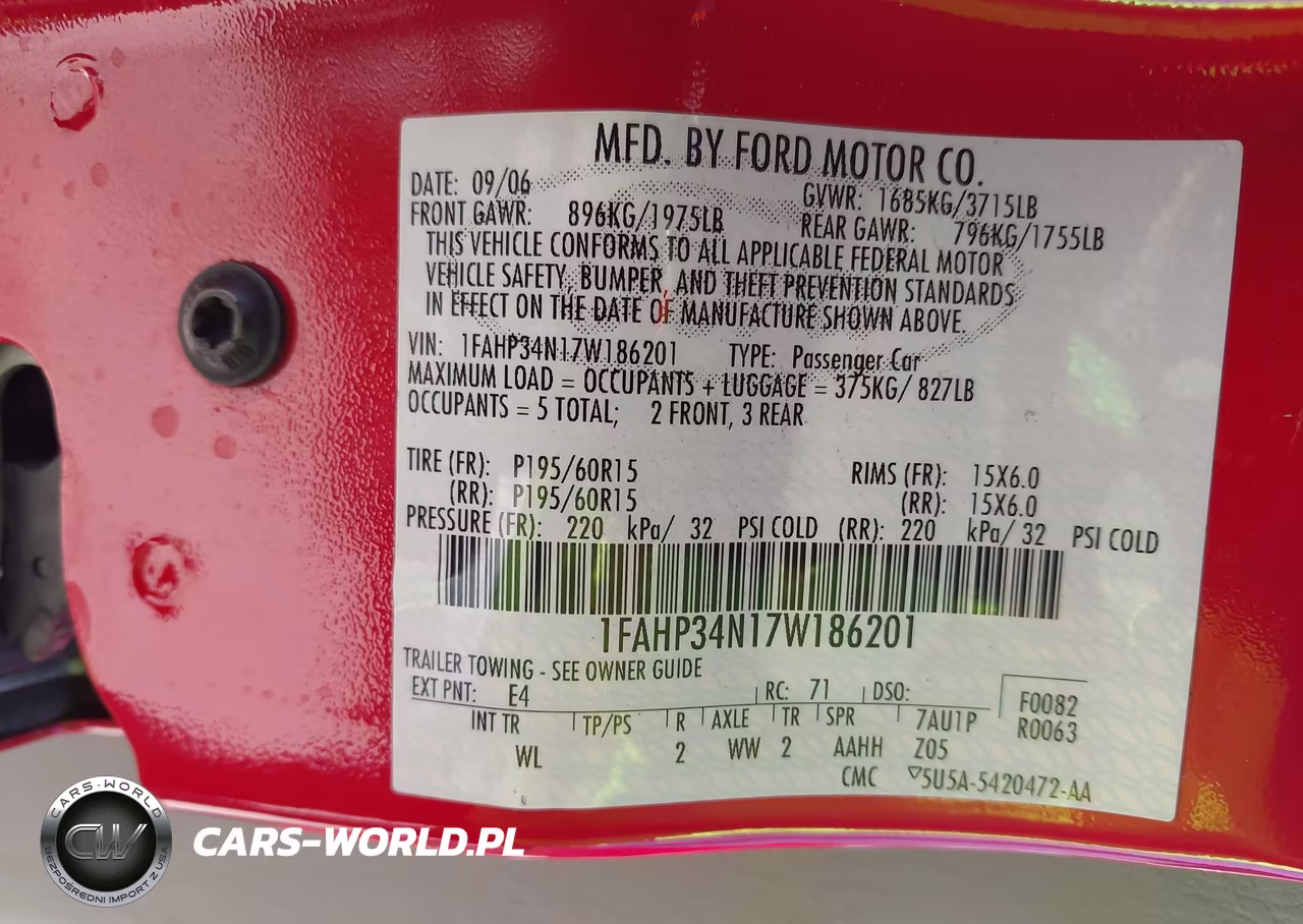 2007 Ford Focus S-Se-Ses VIN:1FAHP34N17W186201 - 9