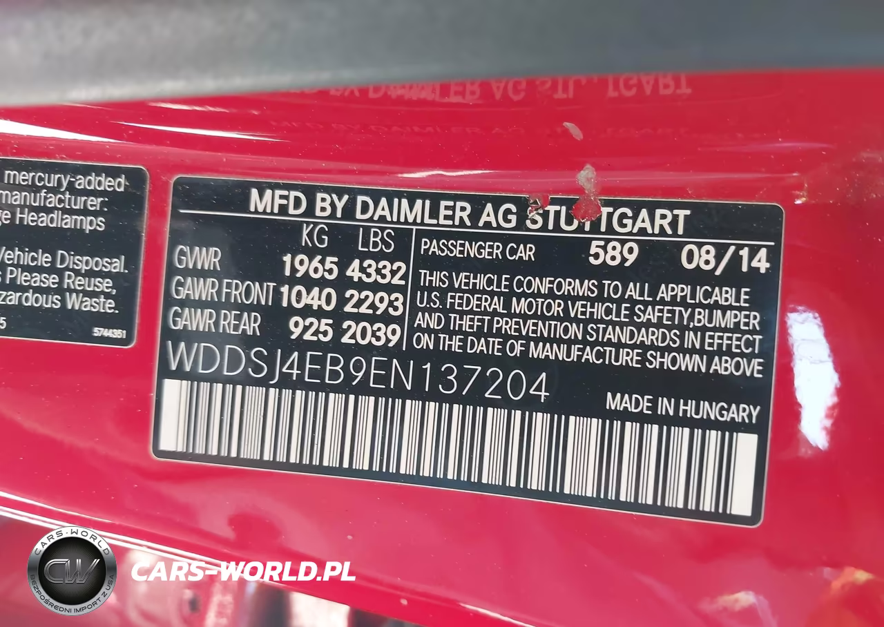2014 Mercedes-Benz Cla 250 VIN:WDDSJ4EB9EN137204 - 9