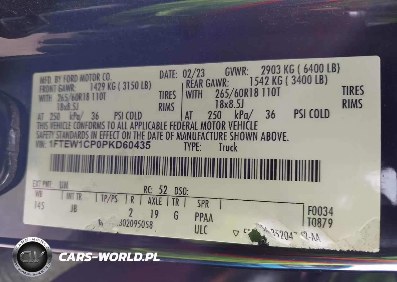 2023 Ford F-150 Xl VIN:1FTEW1CP0PKD60435 - 9